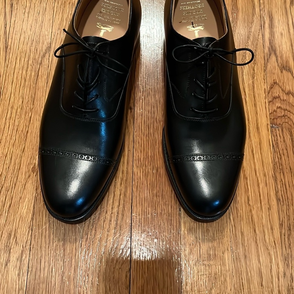 Peal and Co. Ltd. Black Leather Men's Dress Shoes for Brooks Brothers